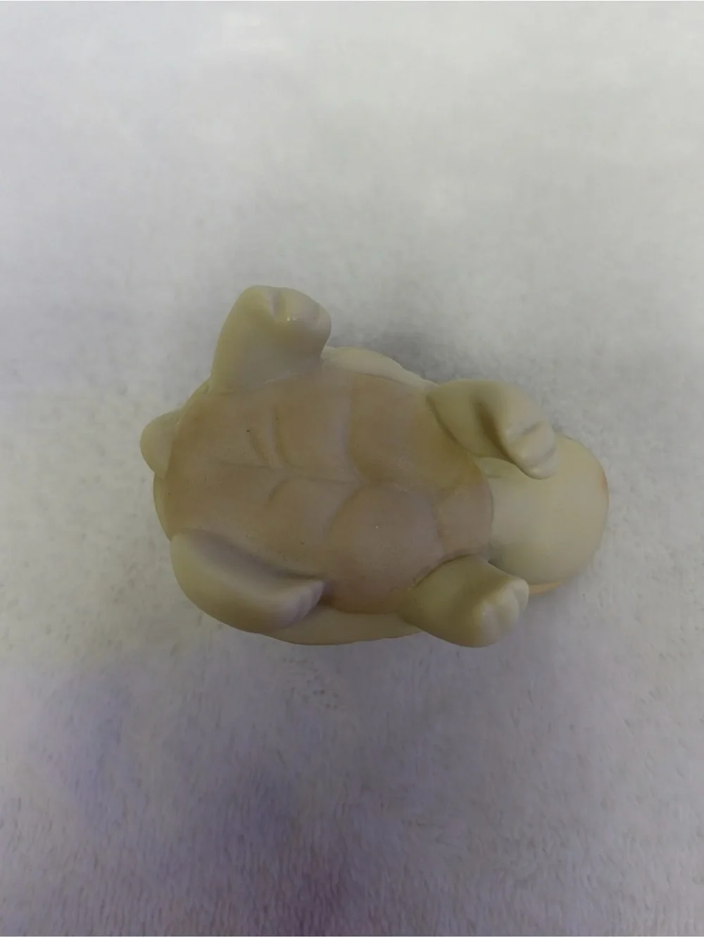 Precious Moments Cream Turtle Figurine with Blue Companion